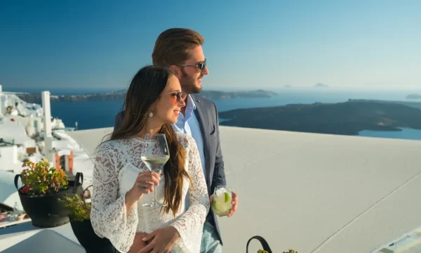 Lua de mel em Santorini, Grécia