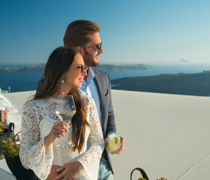 Lua de mel em Santorini, Grécia